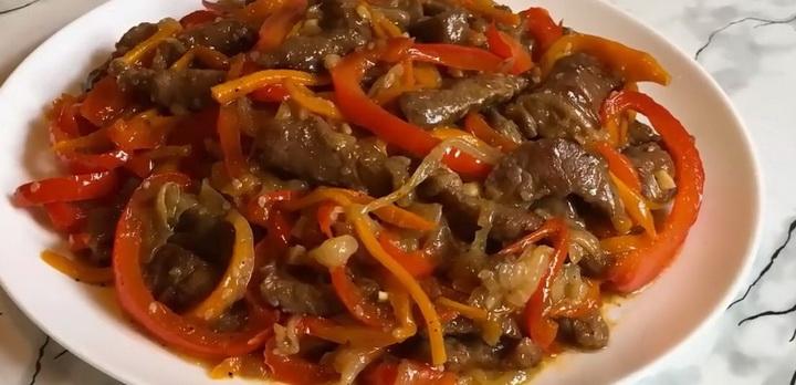 Мясо с овощами по-китайски