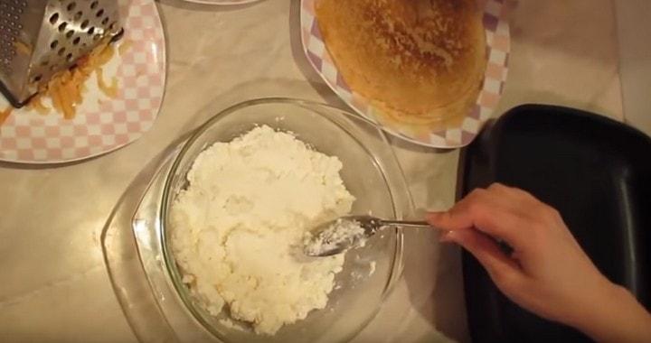Начинка из творога для блинов