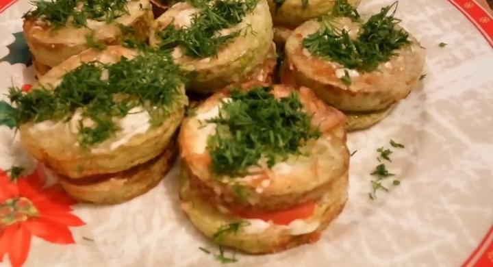 Жареные кабачки с чесноком и майонезом
