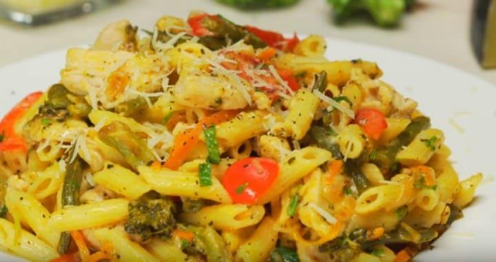 Куриное филе с макаронами по-итальянски