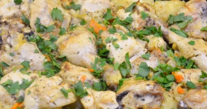 Курица с картошкой и майонезом (в духовке)