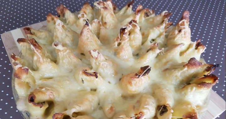 Макароны фаршированные мясом и сыром (в духовке)