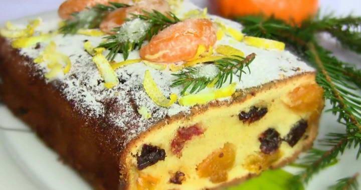 Праздничный мандариновый кекс