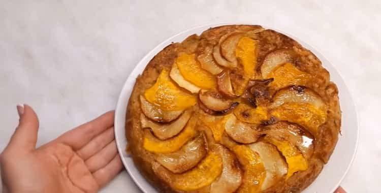 Пирог с тыквой и яблоками