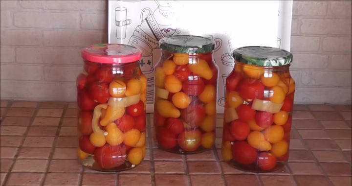 Упругие маринованные помидоры черри