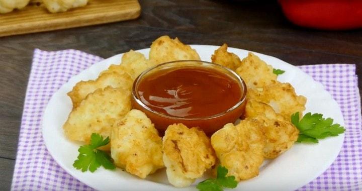 Цветная капуста в кляре