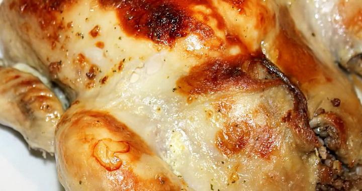 Курица фаршированная гречкой в духовке