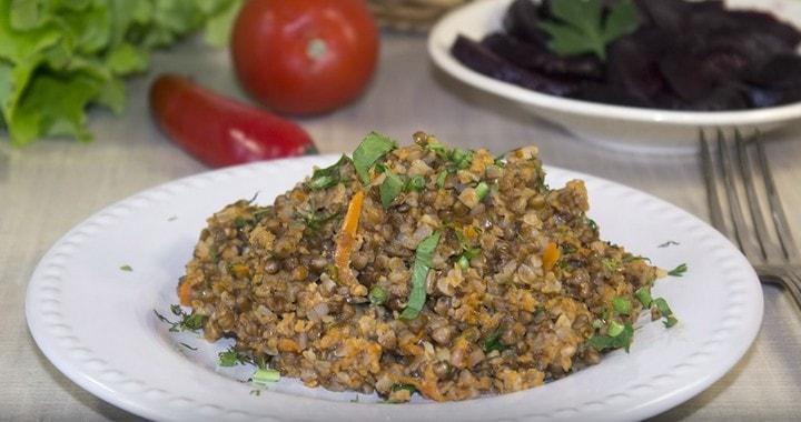 Гречка с фаршем по-купечески