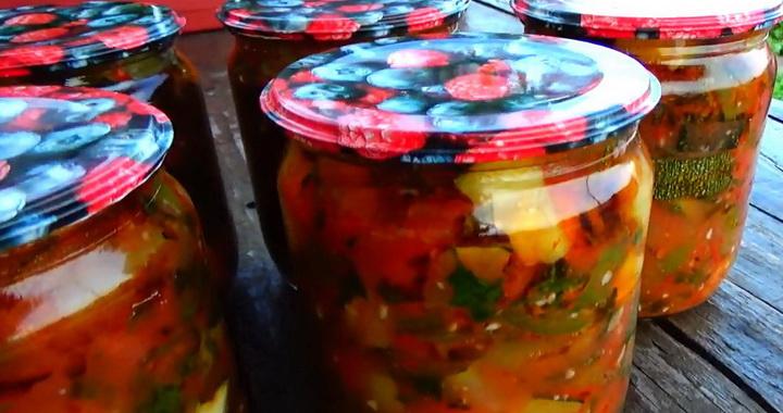 Закуска "Юрча" из кабачков (на зиму)