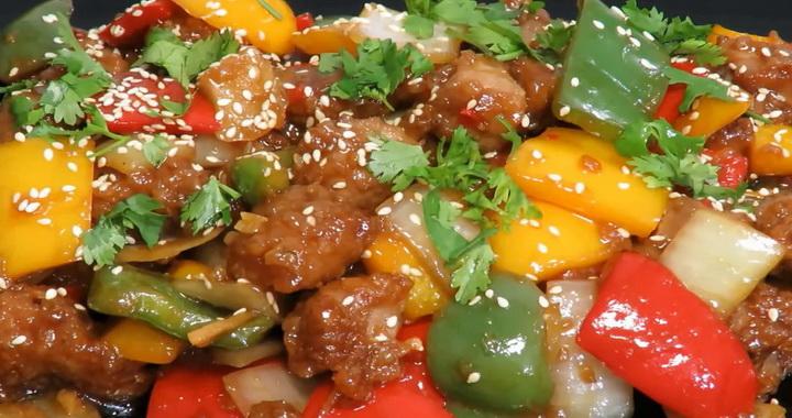 Мясо в кисло-сладком соусе по-китайски