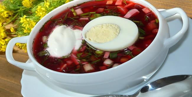 Холодник из свеклы на воде