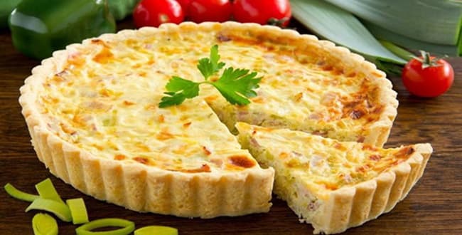 Лоранский пирог с курицей и грибами