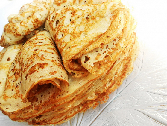Нежные постные блины