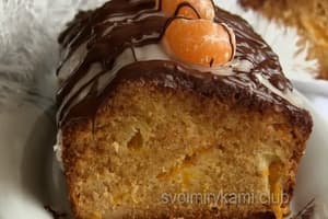 Готовый мандариновый пирог из свежих мандарин