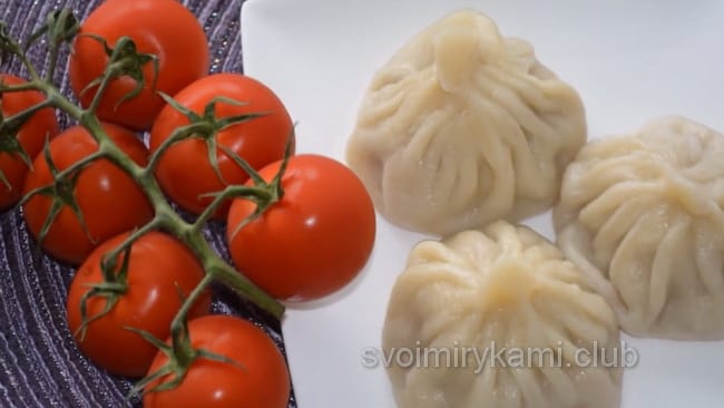 Вкуснейшие хинкали приготовленные в мультиварке на пару.